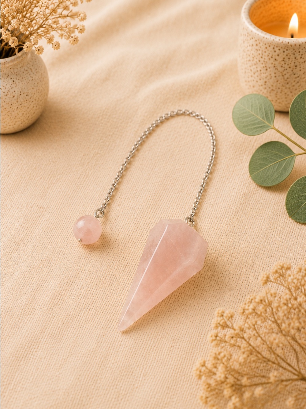 🔮 Rose Quartz Pendulum 💗